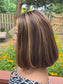 #474 Highest Quality Remy Human Hair Silk Top with Lace Front Kosher Wig (S/XS) 14”