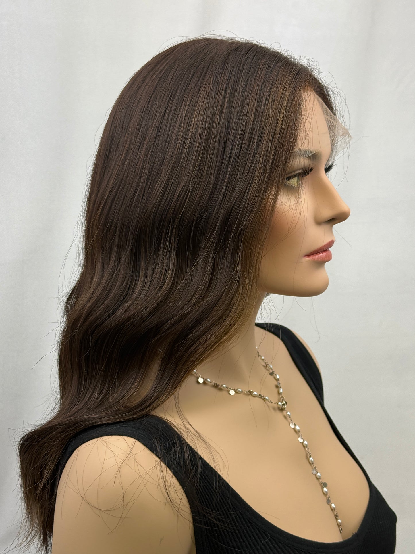 #314 **FINAL SALE** Highest Quality Remy Human Hair Lace Top Wig (M) 21” ( reserved for Linda L with additional highlighting and warm tones)