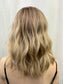 #531 Highest Quality Remy Human Hair medical cap wig with French drawn silk top and lace front and extra light cap and density (S)16”