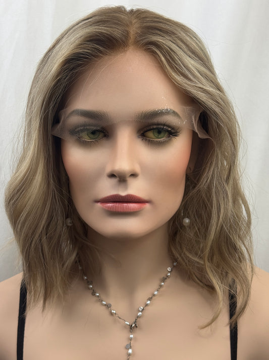 #553 Highest Quality Remy Human Hair Lace Top Wig (S)15“