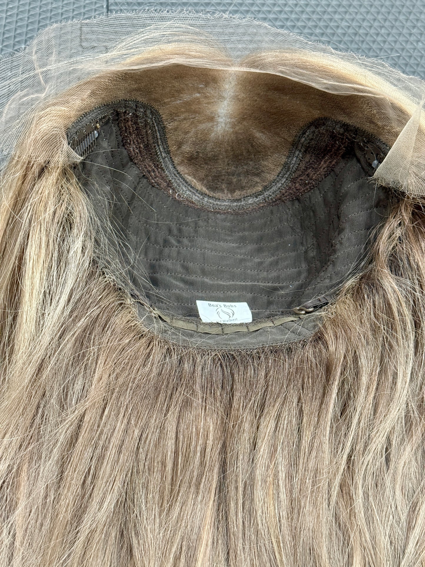 #528 Highest Quality Remy Human Hair Lace Top Wig (M)23“