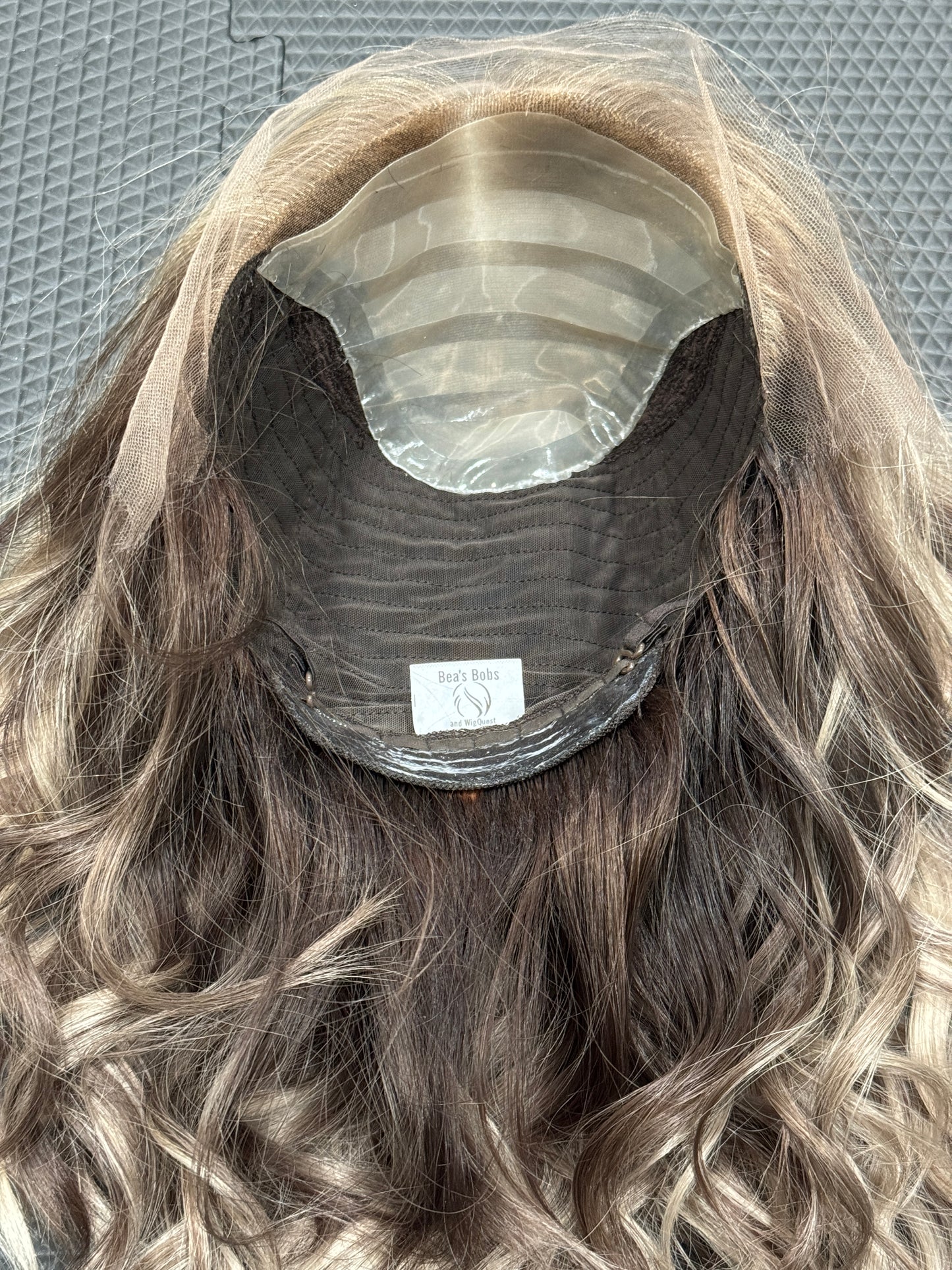 #535 Highest Quality Remy Human Hair Lace Top Medical Cap Wig (S) 15“